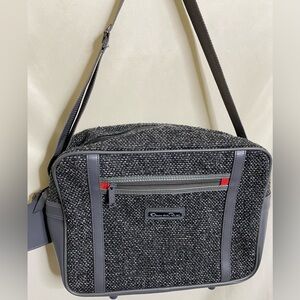 Unisex Vintage Oscar De La Renta Tweed Weekender Travel Bag